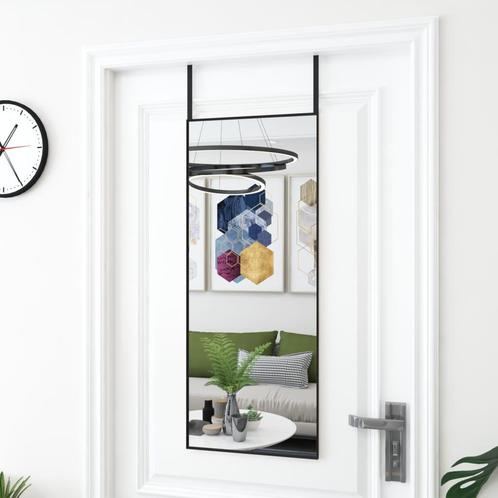 vidaXL Deurspiegel 40x100 cm glas en aluminium zwart, Maison & Meubles, Accessoires pour la Maison | Miroirs, Envoi