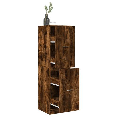 vidaXL Apothekerskast 40x41x144,5 cm bewerkt hout gerookt, Huis en Inrichting, Kasten | Overige, Nieuw, Verzenden