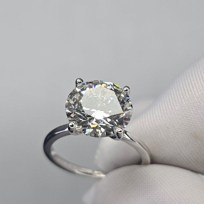 Zonder Minimumprijs - Ring - 14 karaat Witgoud - 5.01ct. tw., Handtassen en Accessoires, Ringen