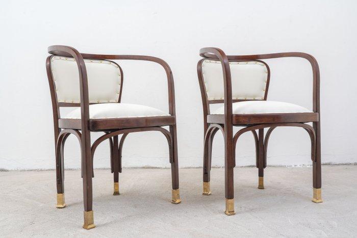 J.&J. Kohn - Gustav Siegel - Fauteuil (6) - n° 715/f -, Antiek en Kunst, Antiek | Meubels | Stoelen en Sofa's