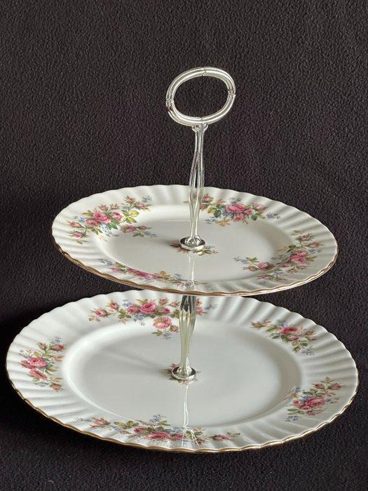 Royal Albert - Présentoir à gâteaux (6) - « Moss Rose » 1956, Antiquités & Art, Curiosités & Brocante