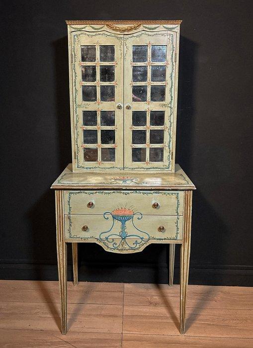 Credenza - Hout, Glas - Credenzina Firenze, Antiquités & Art, Antiquités | Autres Antiquités