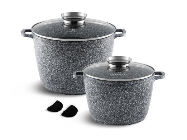 Veiling - 4-delige Luxe Pannenset van Gesmeed Aluminium, Huis en Inrichting, Keuken | Potten en Pannen, Nieuw