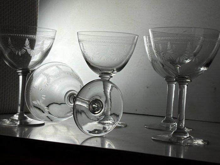 antiek water wijnglazen - Drinkglas (6) - Glas, Antiquités & Art, Antiquités | Verre & Cristal