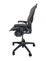 Herman Miller Aeron Graphite Posture Fit Full Option, Verzenden, Zwart, Zo goed als nieuw, Bureaustoel