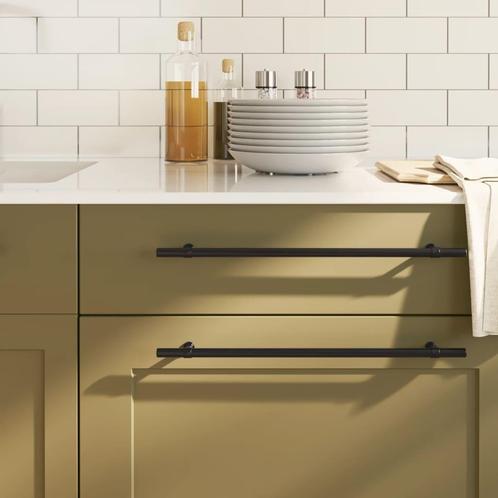 vidaXL Handvatten 20 st 320 mm roestvrij staal zwart, Doe-het-zelf en Bouw, Hang- en Sluitwerk, Nieuw, Verzenden