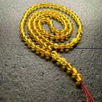 Chapelet de prière en ambre baltique naturel, perles en