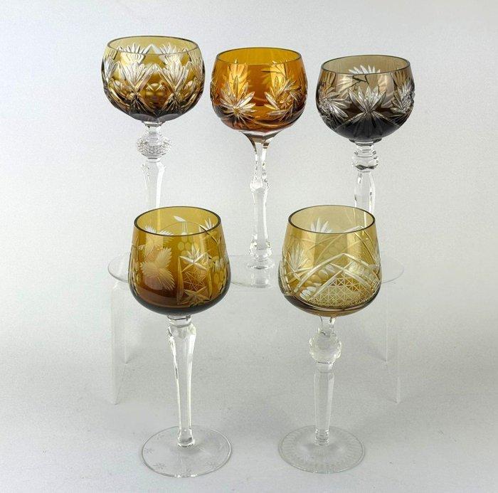 Verschiedene - Drinkset (5) - Handgemaakt - wijnglazen -, Antiek en Kunst, Antiek | Meubels | Tafels