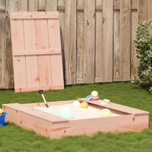 vidaXL Zandbak met deksel 111x111x19,5 cm massief, Kinderen en Baby's, Speelgoed | Buiten | Speeltoestellen, Nieuw, Verzenden