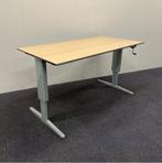 Tweedehands lensvelt slinger bureau 160x80 cm, Trespa licht, In hoogte verstelbaar, Gebruikt, Bureau