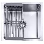 Lendo Online Spoelbak 44×44 cm RVS Zilver – Met Droogrek, Doe-het-zelf en Bouw, Verzenden, Nieuw