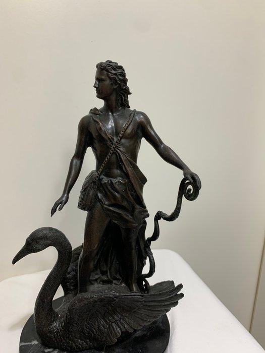 Beeld, Leda e il cigno - 29.5 cm - Gepatineerd brons, Antiek en Kunst, Antiek | Keramiek en Aardewerk