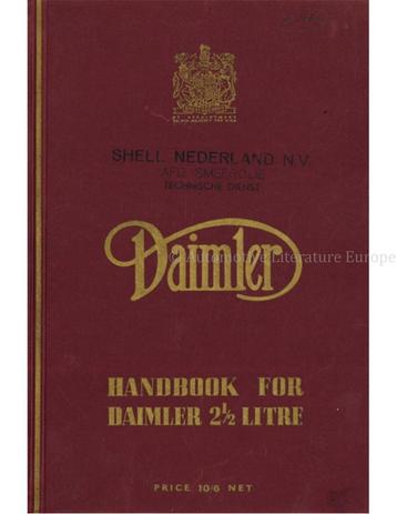 1948 DAIMLER 2½ LITRE INSTRUCTIEBOEKJE ENGELS, Ophalen of Verzenden