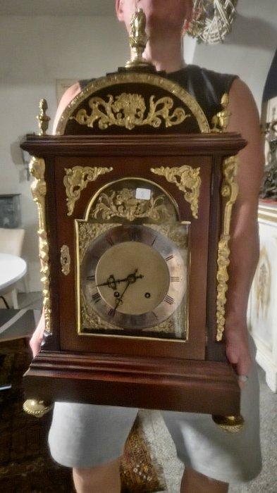 Horloge de table - Art nouveau Bois, Bronze, Verre -, Antiek en Kunst, Antiek | Klokken