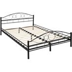 tectake Metalen bed met lattenbodem in romantisch ontwerp -, Verzenden, Nieuw