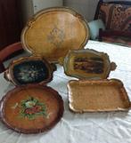 Collection thématique - Set di 5 Vassoi Vintage in Legno, Antiek en Kunst
