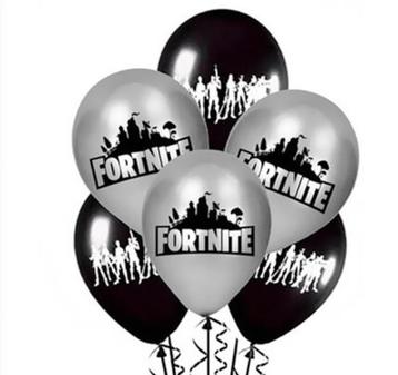 Ballonnen ballon fortnite 10 stuks!! 5x zwart + 5x grijs beschikbaar voor biedingen