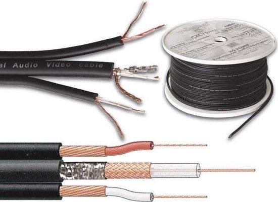 2dekans | Professionele Audio-/Videokabel (75 Ohm + 2 X, Audio, Tv en Foto, Audiokabels en Televisiekabels, Ophalen of Verzenden