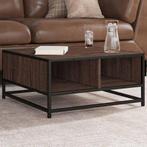 vidaXL Salontafel 60,5x60,5x30 cm bewerkt hout en metaal, Huis en Inrichting, Tafels | Salontafels, Verzenden, Nieuw