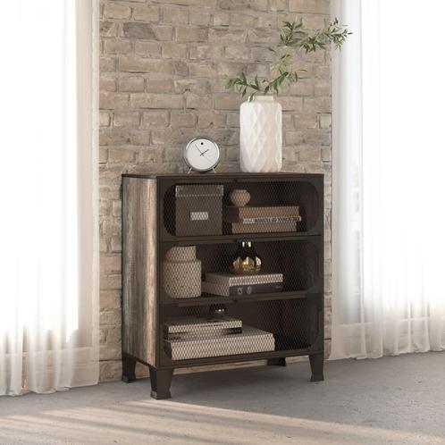 vidaXL Opbergkast 72x36x82 cm metaal en MDF grijs, Huis en Inrichting, Kasten | Overige, Nieuw, Verzenden