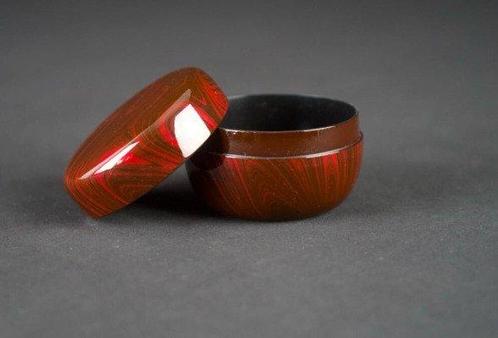 Container - Hout - Thee-zetters, Nariko lak, Rmon lak,, Antiek en Kunst, Antiek | Overige Antiek