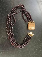 Halsketting - 14 karaat Geel goud - 4-snoers granaten, Nieuw