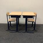 Complete school set van 45 stuks tafels + stoelen (zithoogte, Vijf, Zes of meer stoelen, Gebruikt, Hout