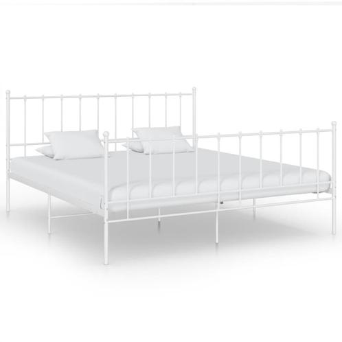 vidaXL Bedframe metaal wit 180x200 cm, Huis en Inrichting, Slaapkamer | Bedden, Nieuw, Verzenden
