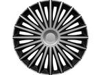 Veiling - Carpoint Wieldoppenset Dakota 15 Inch Zilver/zwart, Auto diversen, Wieldoppen, Nieuw