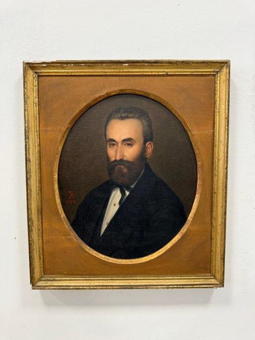 École italienne (XIX) - Ritratto di nobiluomo, Antiek en Kunst, Kunst | Schilderijen | Klassiek
