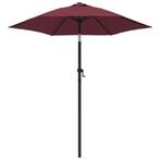 Aluminium Parasol Bordeaux | Retour Deal | Terras Upgrade, Tuin en Terras, Nieuw, 2 tot 3 meter, Stokparasol, Kantelbaar