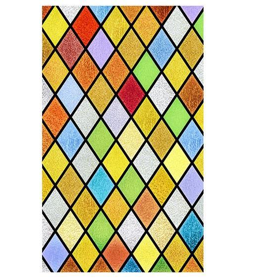 Raamfolie Glas In Lood Zelfklevend Gekleurd 60x120CM, Verzamelen, Overige Verzamelen, Verzenden