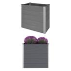 vidaXL Plantenbak verhoogd 100x50x91 cm HKC grijs, Tuin en Terras, Verzenden, Nieuw