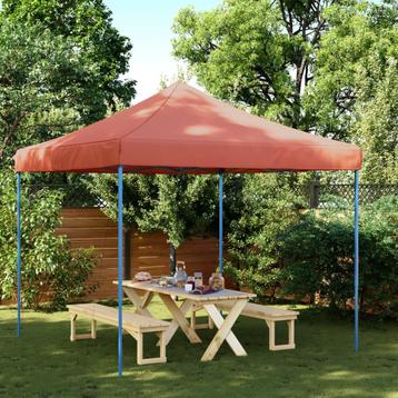 vidaXL Partytent inklapbaar pop-up 292x292x315 cm terracotta, Verzenden