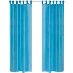 vidaXL Gordijn Turquoise 140x225 cm (2 stuks), Huis en Inrichting, Stoffering | Gordijnen en Lamellen, Verzenden, Nieuw