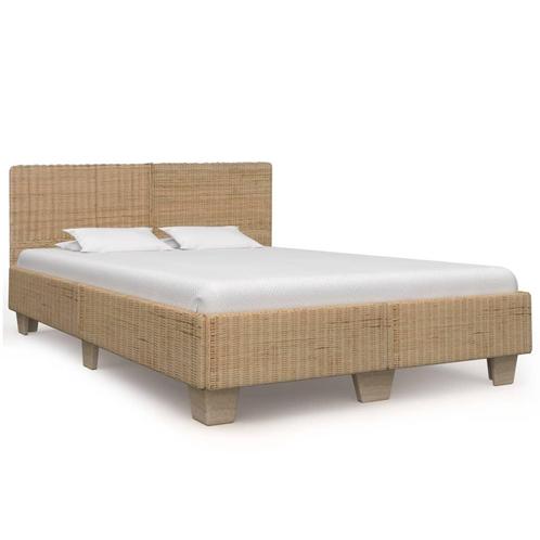 vidaXL Bedframe handgeweven echt rattan 160x200 cm, Huis en Inrichting, Slaapkamer | Bedden, Nieuw, Verzenden