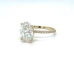 Ring - 14 karaat Geel goud - 2.78ct. tw. Diamant (Lab-grown), Handtassen en Accessoires, Ringen, Nieuw