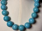 Blue Turquoise / Howlite - Halsketting, Antiek en Kunst