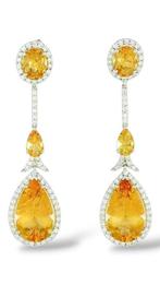 Oorbellen - 18 karaat Witgoud, SUAREZ 18K witgouden