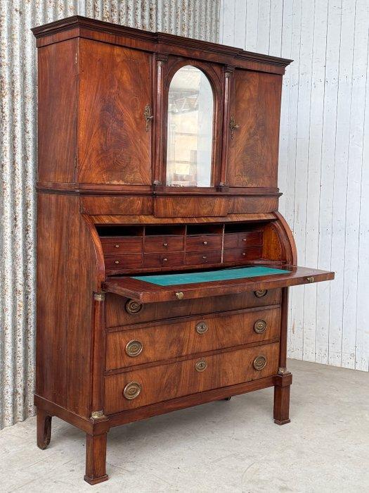 Mahogany veneered and gilt bronze mounted - Cilinderbureau -, Antiek en Kunst, Curiosa en Brocante