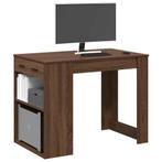 vidaXL Bureau avec tiroir et étagère chêne marron bois, Maison & Meubles, Verzenden, Neuf