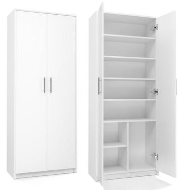 Kantoorkast-Kledingkast Wit (Kledingkasten, Slaapkamer) beschikbaar voor biedingen