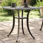 vidaXL Table de jardin bronze 53x53x53 cm aluminium, Verzenden