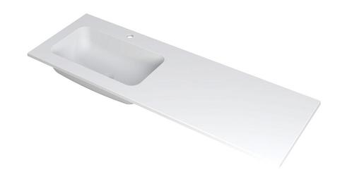 INK Wastafel Faktor polystone links met 1 kraangat 140 cm x, Doe-het-zelf en Bouw, Sanitair, Overige typen, Nieuw, Ophalen of Verzenden