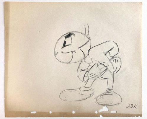 Rare : Jiminy Cricket Original Animation Drawing +, Boeken, Strips | Comics