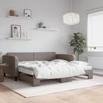 vidaXL Slaapbank met onderschuifbed en matrassen 100x200 cm, Verzenden, Nieuw