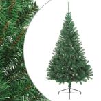 vidaXL Kunstkerstboom met standaard half 240 cm PVC groen, Verzenden, Nieuw
