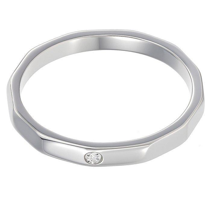Ring - 18 karaat Witgoud - 0.02ct. tw. Diamant (Natuurlijk), Handtassen en Accessoires, Ringen