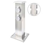 vidaXL Buitenstopcontact op zuil roestvrij staal, Doe-het-zelf en Bouw, Verzenden, Nieuw