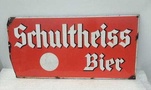 Emaillierwerk gottfried diehanz - Schultheiss bier - Emaille, Antiek en Kunst, Antiek | Wandborden en Tegels